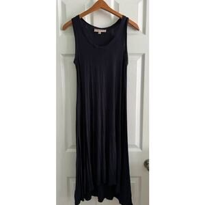 Philosophy Sleeveless Asymmetrical Knit Navy Blue Tank Dress- Size S